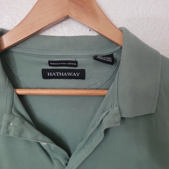 Hathaway Men's Green Polo Shirt - Picture 2 of 3